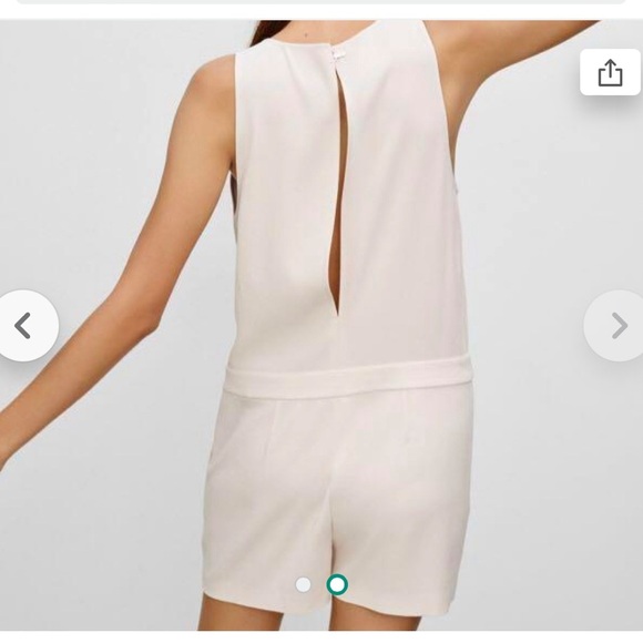 Aritzia Babaton Ozzy Romper size 6 Pockets Back Slit Detail Japanese Fabric NWT - Picture 16 of 16